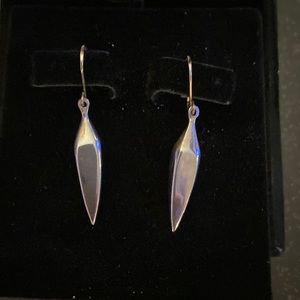 Robert Lee Morris designer silver earrings gold ear wire